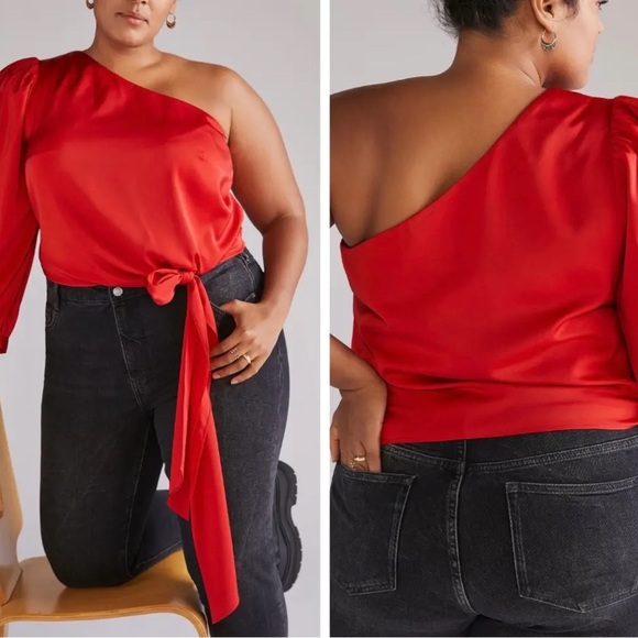 Anthropologie Tops - NWT Mare Mare x Anthropologie Off Shoulder Drape Puff Sleeve Blouse Sexy Size 2X